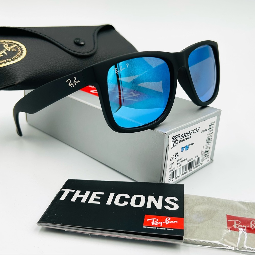 Ray-Ban Black and Blue Sunglasses